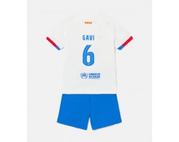 Barcelona Paez Gavi #6 Gostujuci Dres za Dječji 2023-24 Kratak Rukavima (+ kratke hlače)